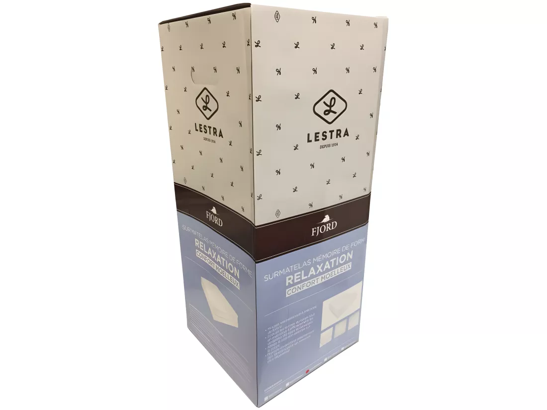 Surmatelas Lestra Fjord À Mémoire De Forme 140 X 190 Cm Lestra