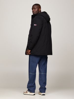Parka com capuz, acolchoada e com vários bolsos