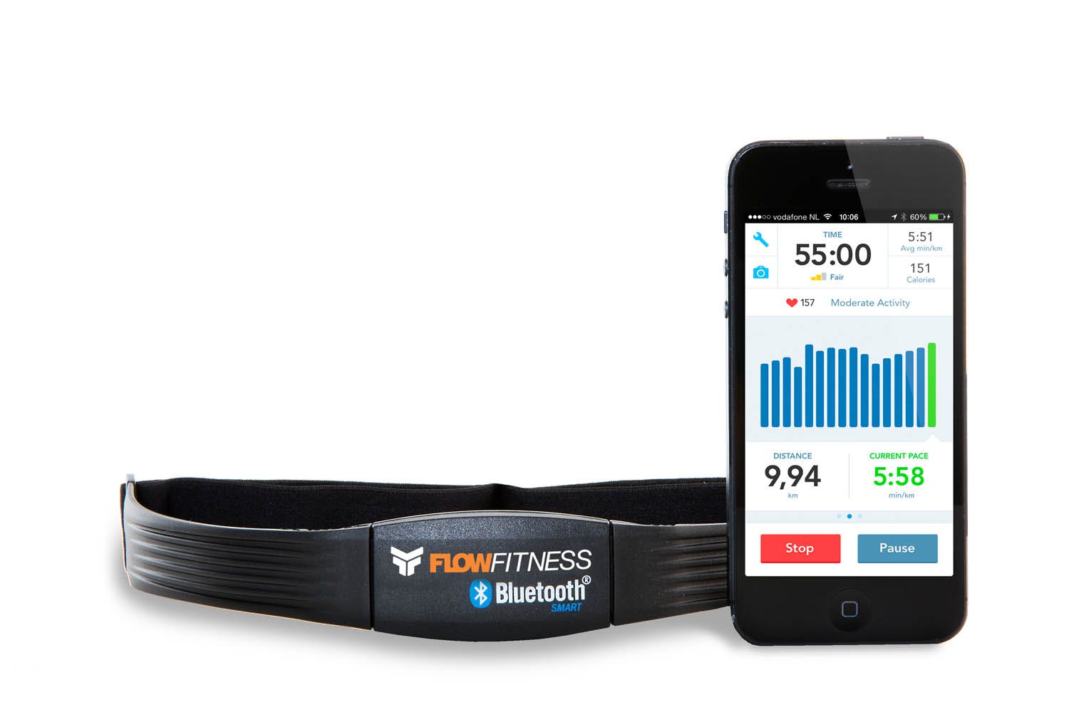 Flow Fitness  Bluetooth Hartslagband
