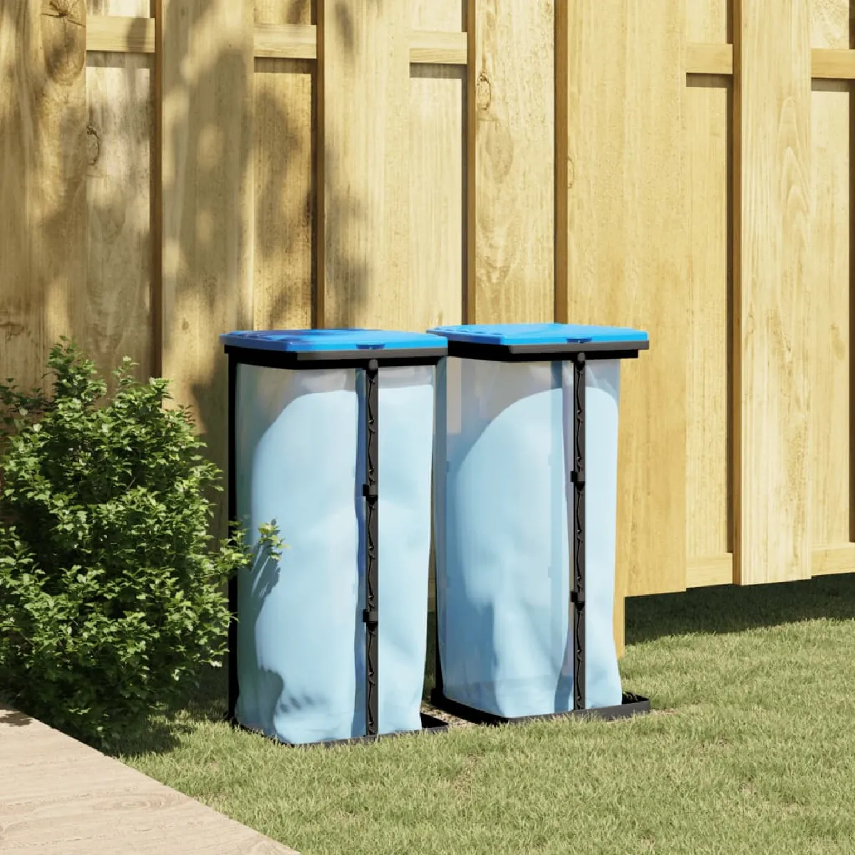vidaXL Porte-sacs poubelles - 2 pcs 60L