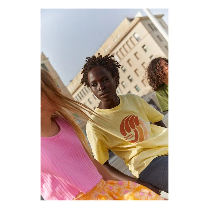 Hundred Pieces T-shirt Manches Courte Coton Bio | Jaune citron