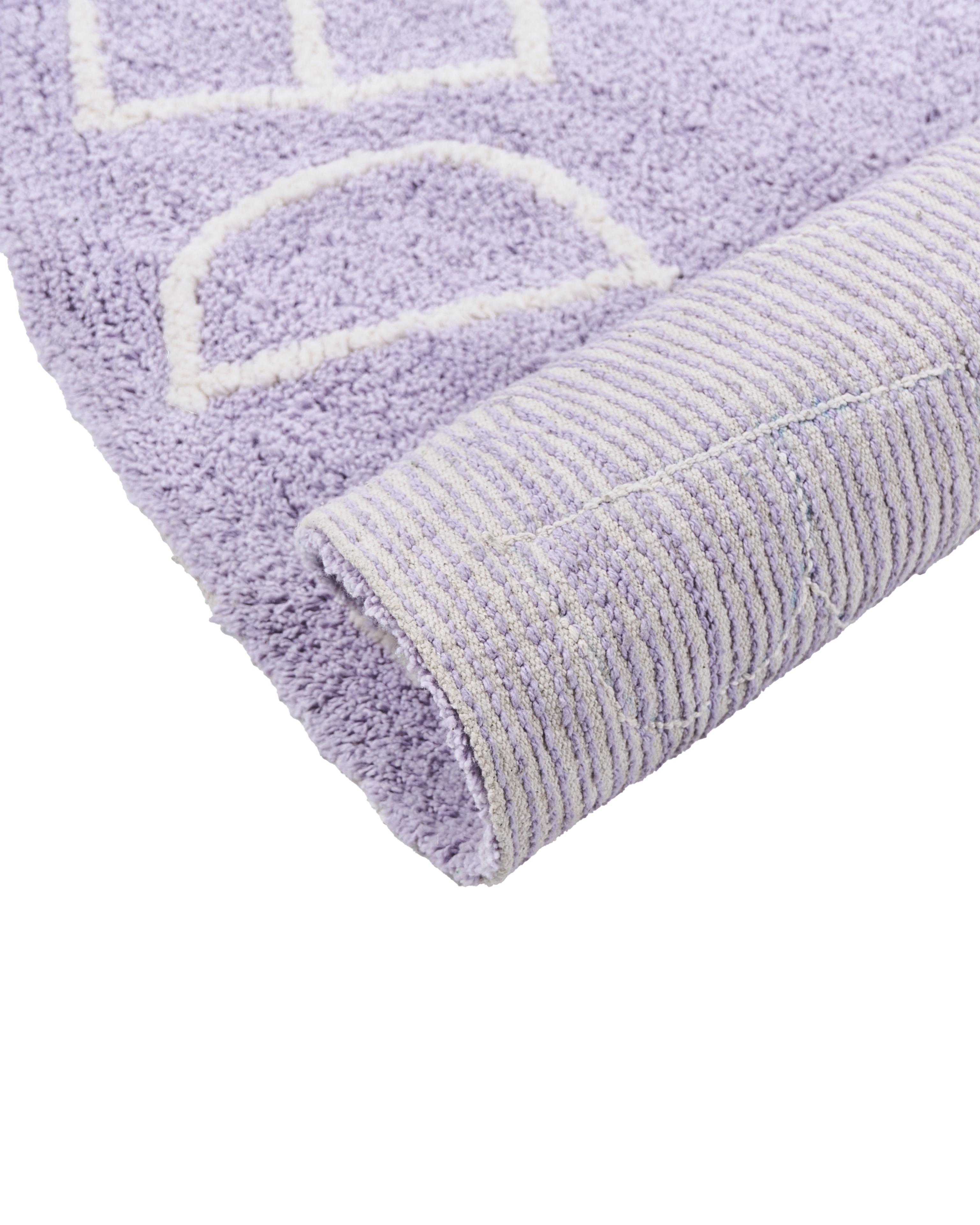 Kindervloerkleed VURGUN Lichtviolet ø 120 cm Katoen