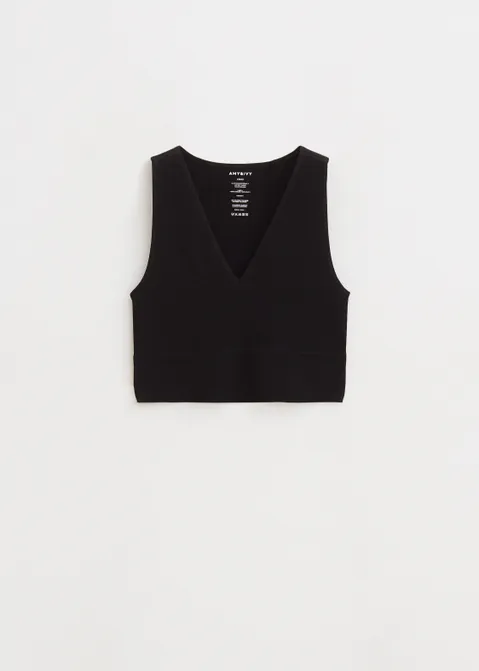 Naadloze singlet zwart (ZWART)