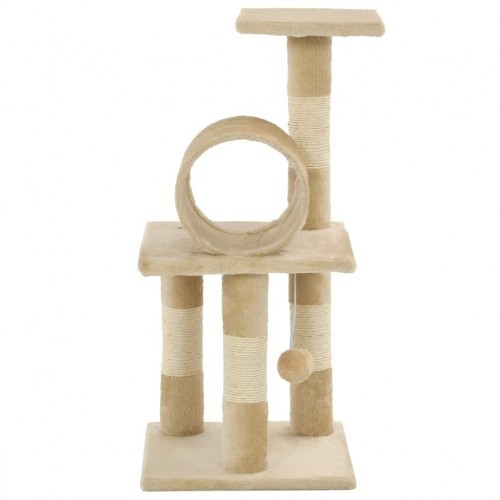 Poste arranhador bege para gatos