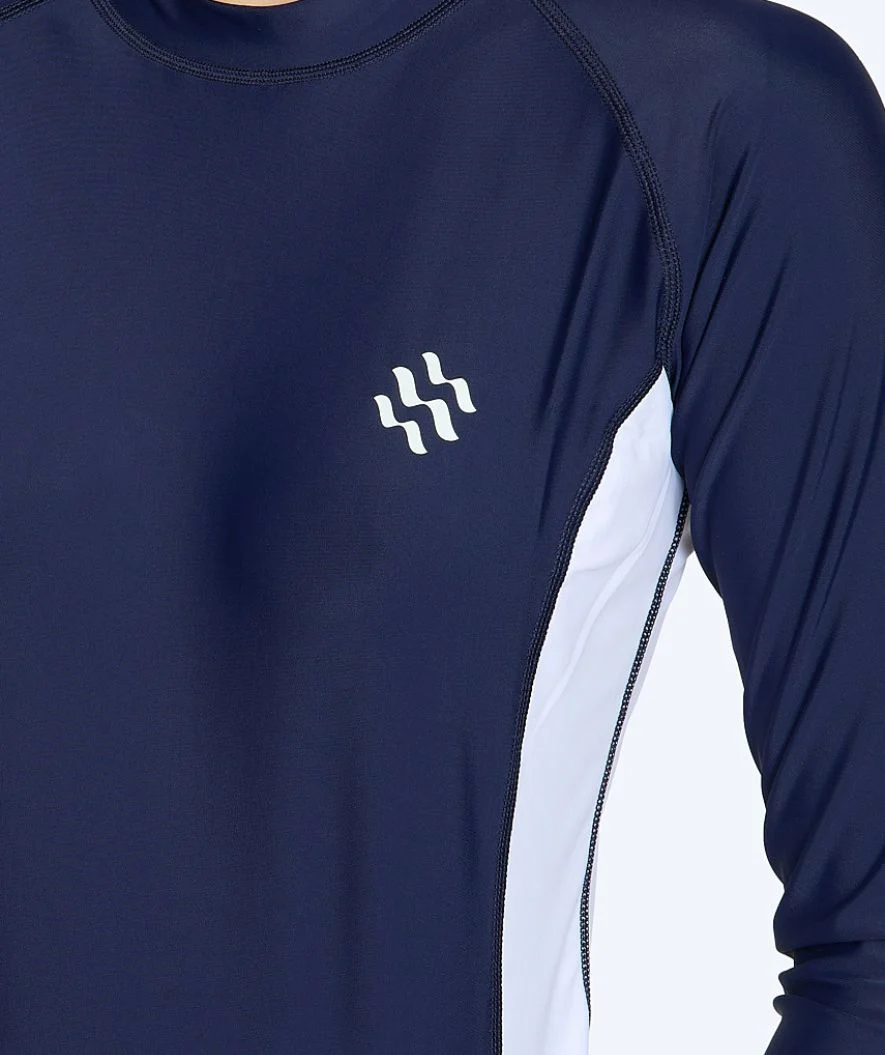 Watery UV-trøje til kvinder - Talcott Langærmet Rashguard - Mørkeblå/hvid