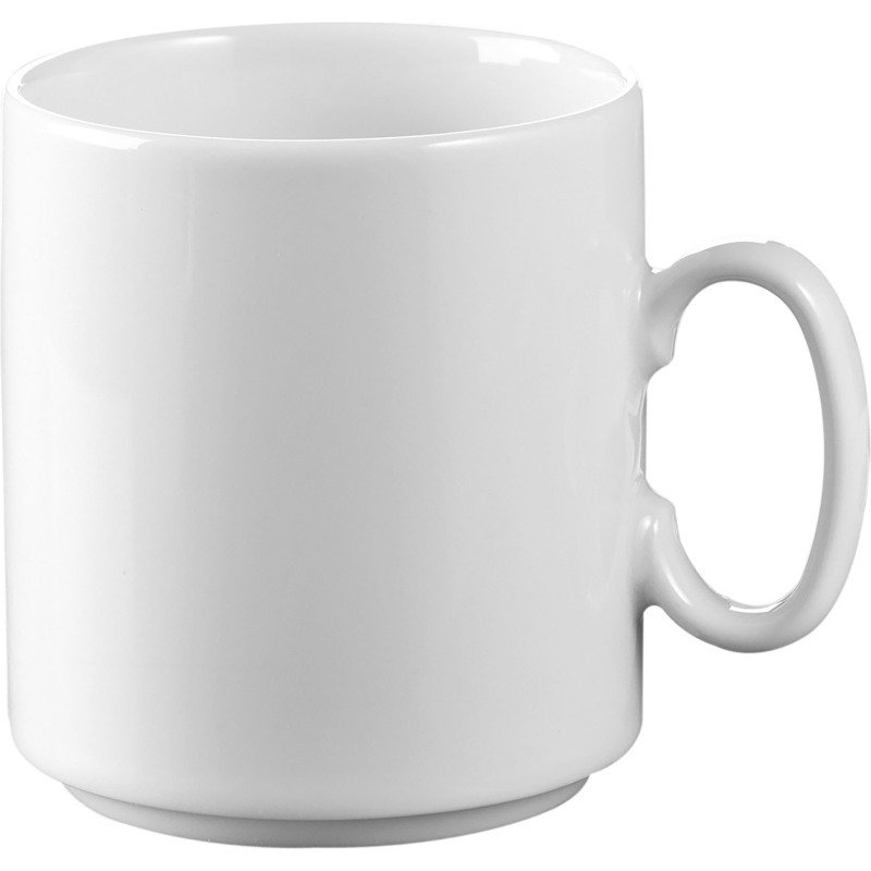 Tasse à café 'Diane' en porcelaine blanche - Lot de 6