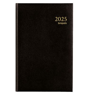 Agenda Lima Saturnus - 1 jour par page - 13,5 x 21 cm - noir - Brepols