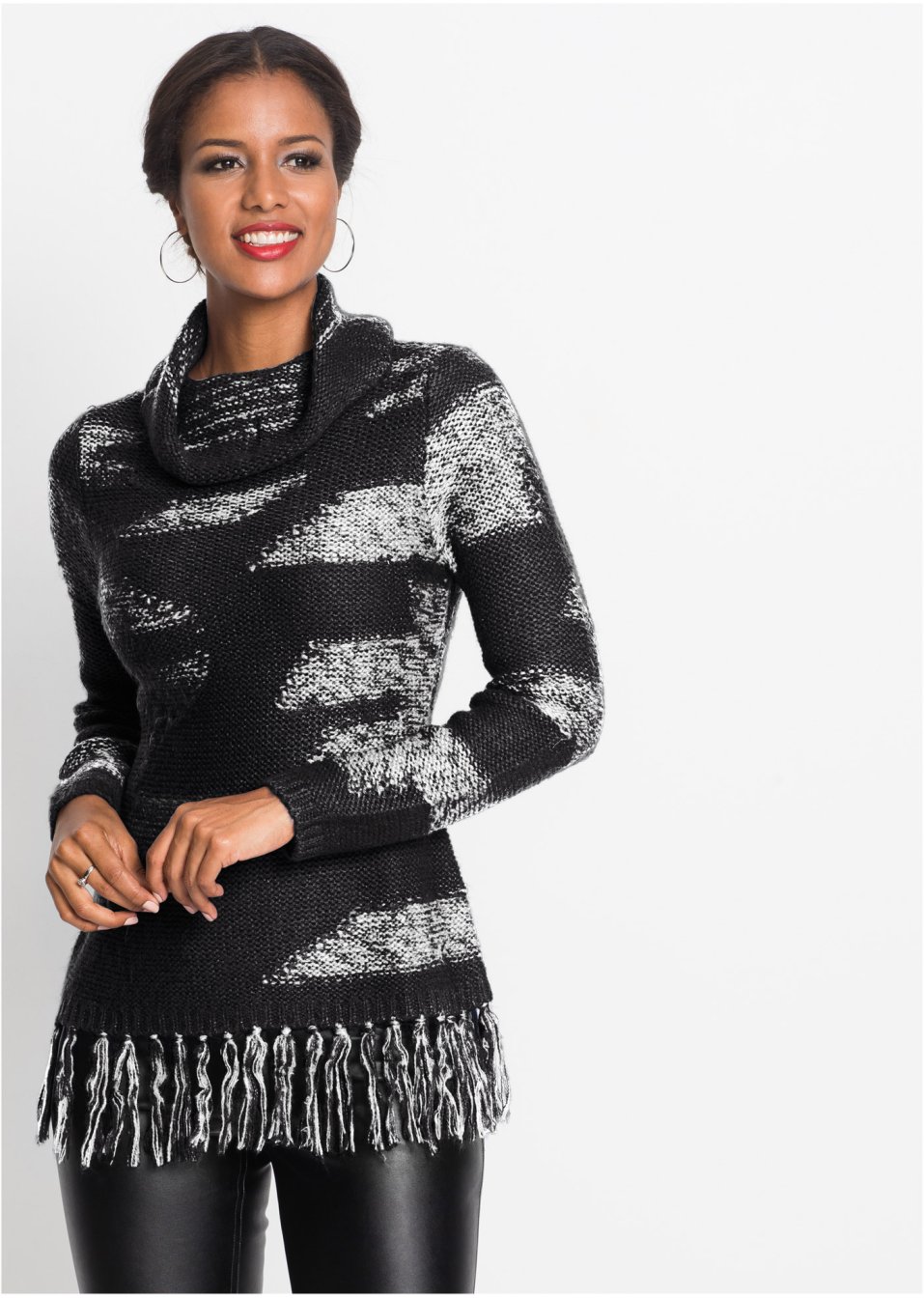 Pull en maille avec franges