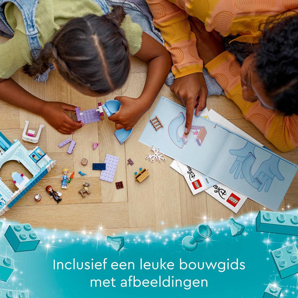 Leuke complete set voor de kleinste bouwers!Elsa's Frozen kasteel Bouwbaar Speelgoed met Elsa en Anna Poppetjes 43238