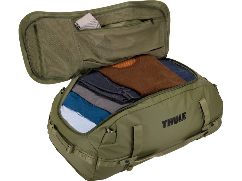 Thule Duffle Bag Chasm 90 l, Olivine Reisetasche und Rucksack in einem