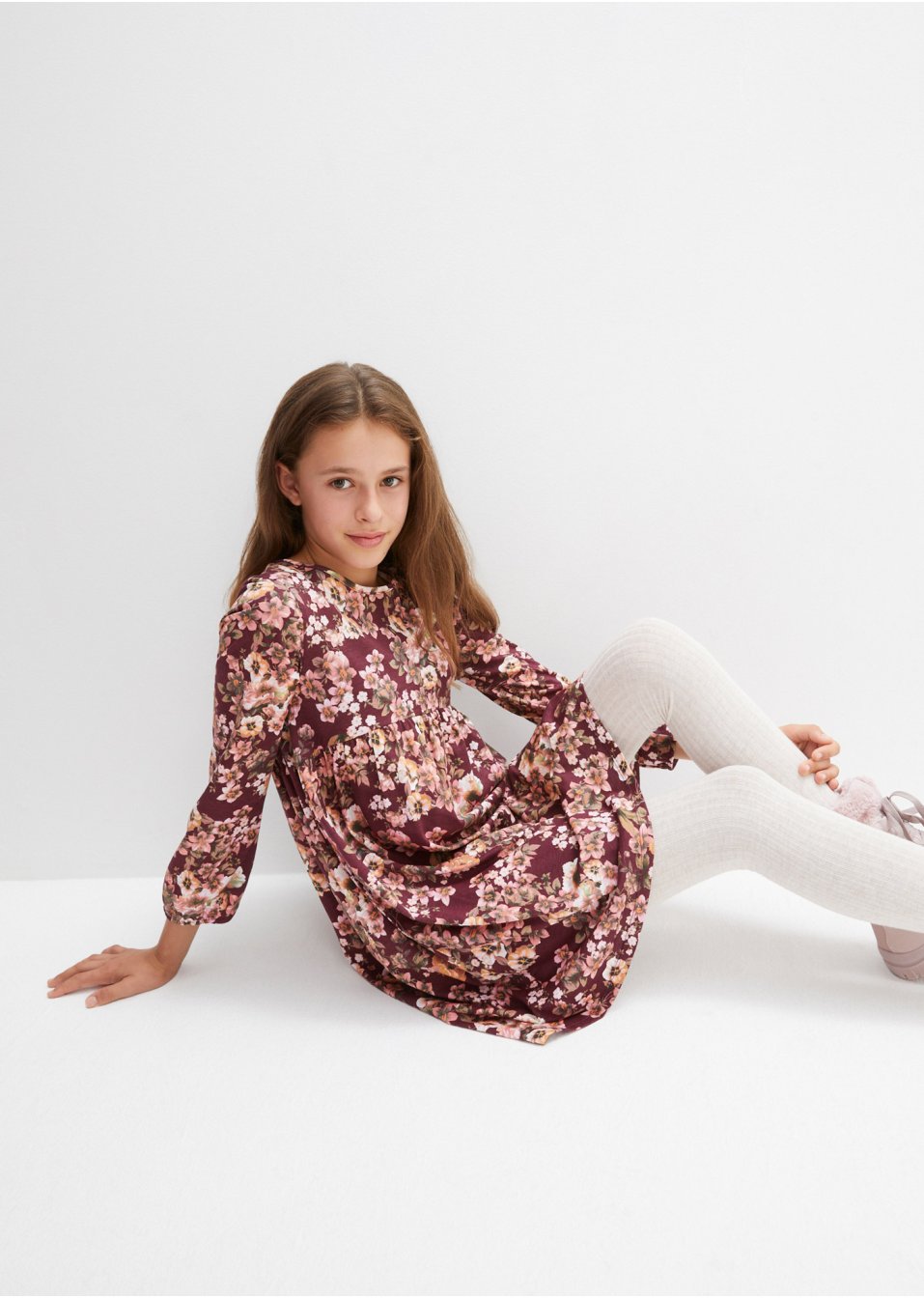 Lot de 2 robes en jersey fille avec imprimé à fleurs