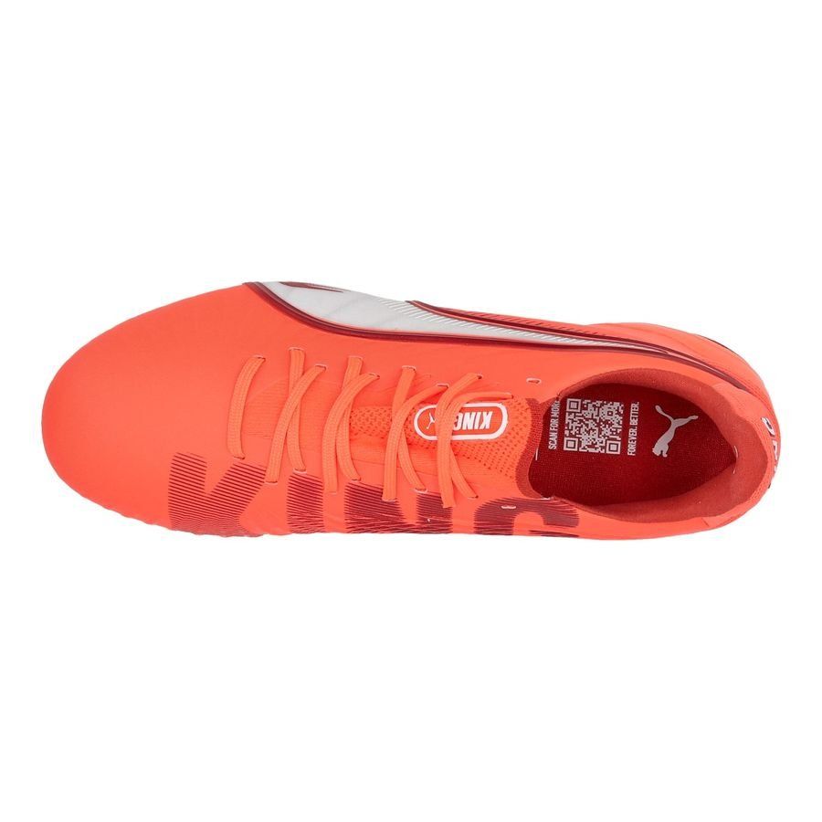 PUMA King Ultimate FG/AG Unlimited - Glowing Red/Blanc/Red Fire Femme
