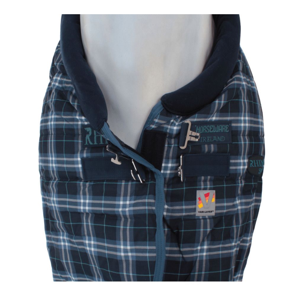 Horseware RHINO ORIGINAL 250G - Couverture de box navy check/indigo