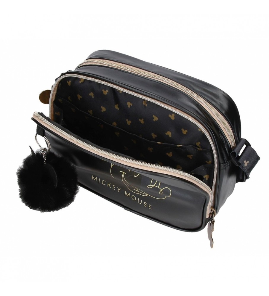 Bolsa de ombro Joumma Bags Mickey Mouse, preta