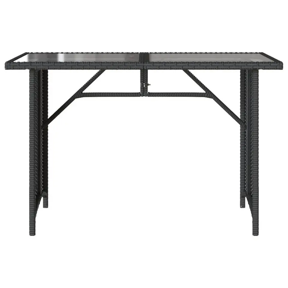 vidaXL - Tuinset - Zwart - Poly rattan