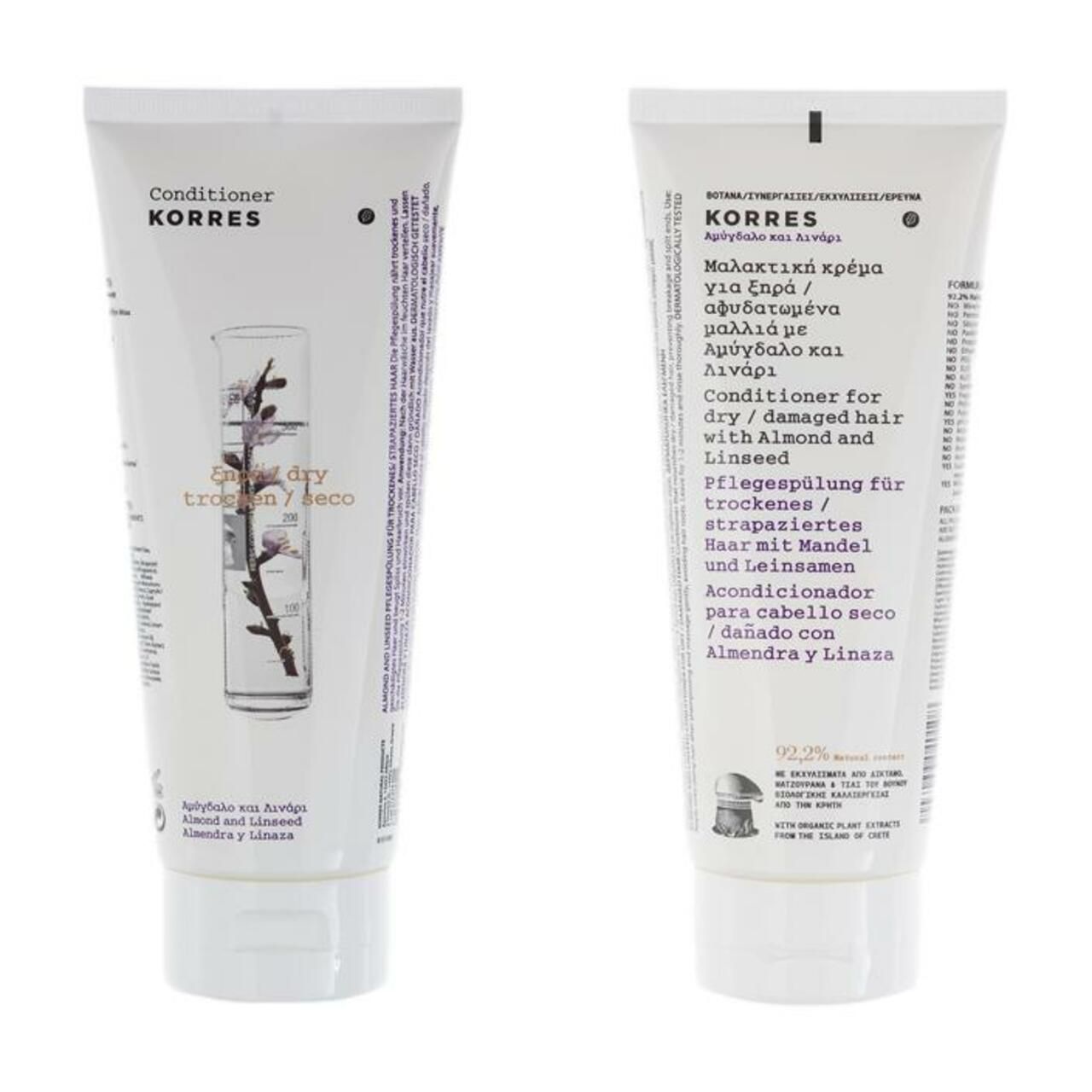 KORRES Almond & Linseed Pflegespülung für trockenes, strapaziertes Haar