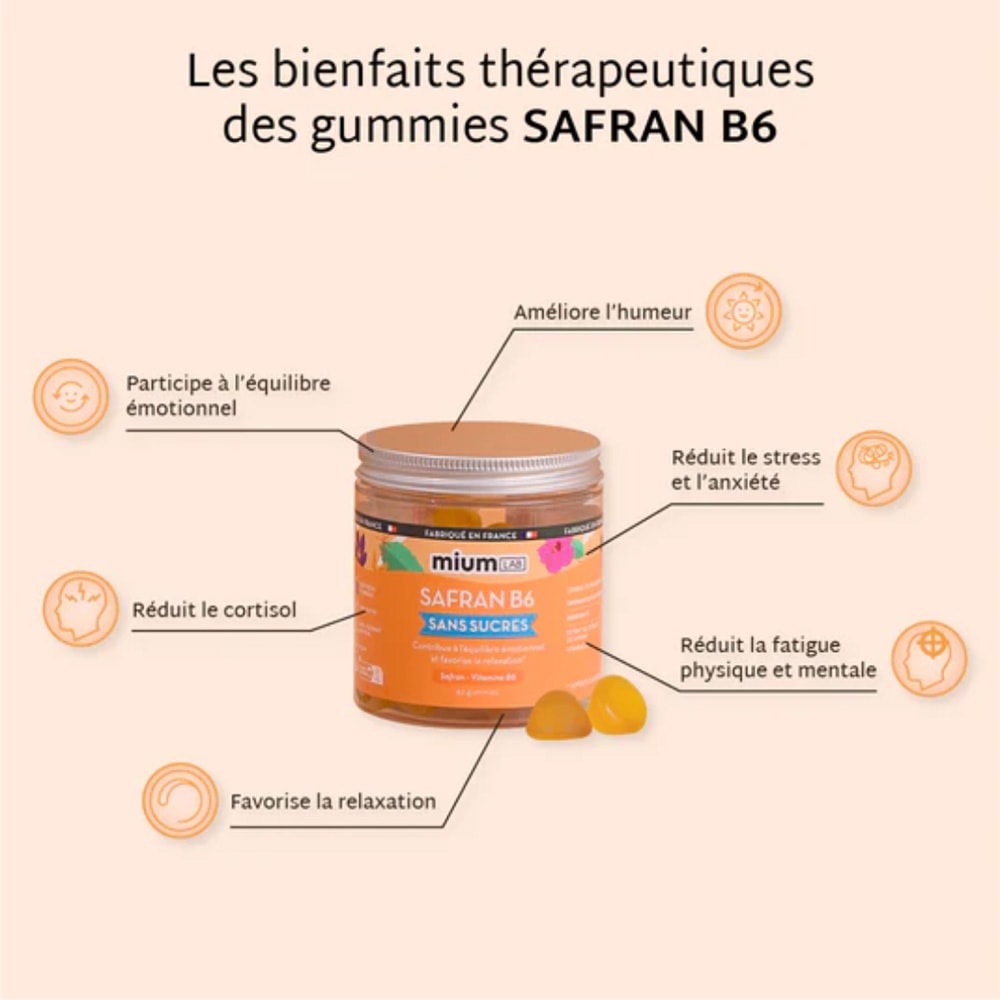 Cure gummies équilibre émotionnel - Pêche & hibiscus - Sans sucres - 2 mois