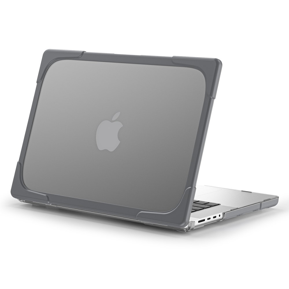 MacBook Pro 14'' (2025/2024/2023/2021) Hard Case Hülle Schutzabdeckung Stossschutz mit Standfuss - Grau