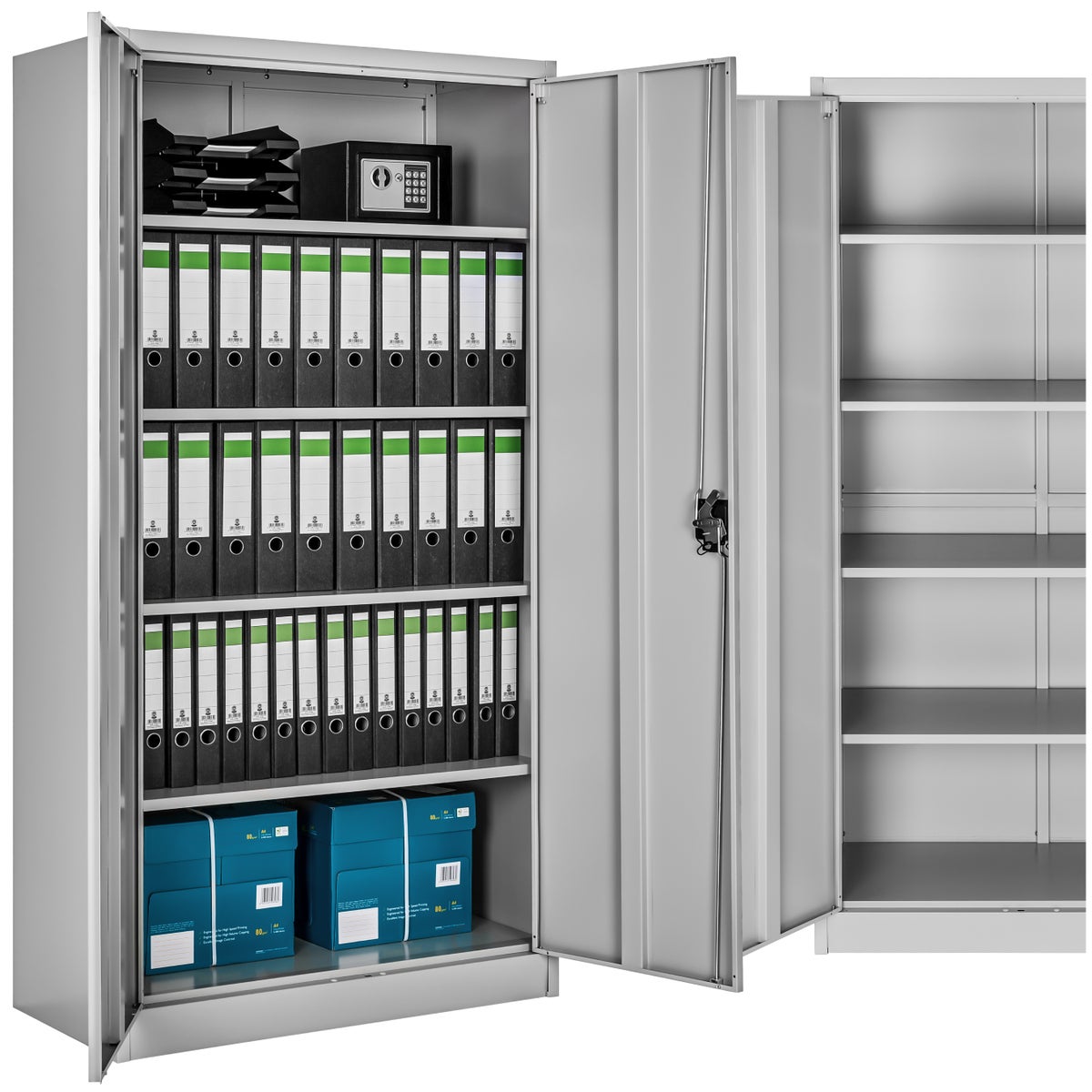 tectake archiefkast van gepoedercoat staal, 180 x 90 x 40 cm