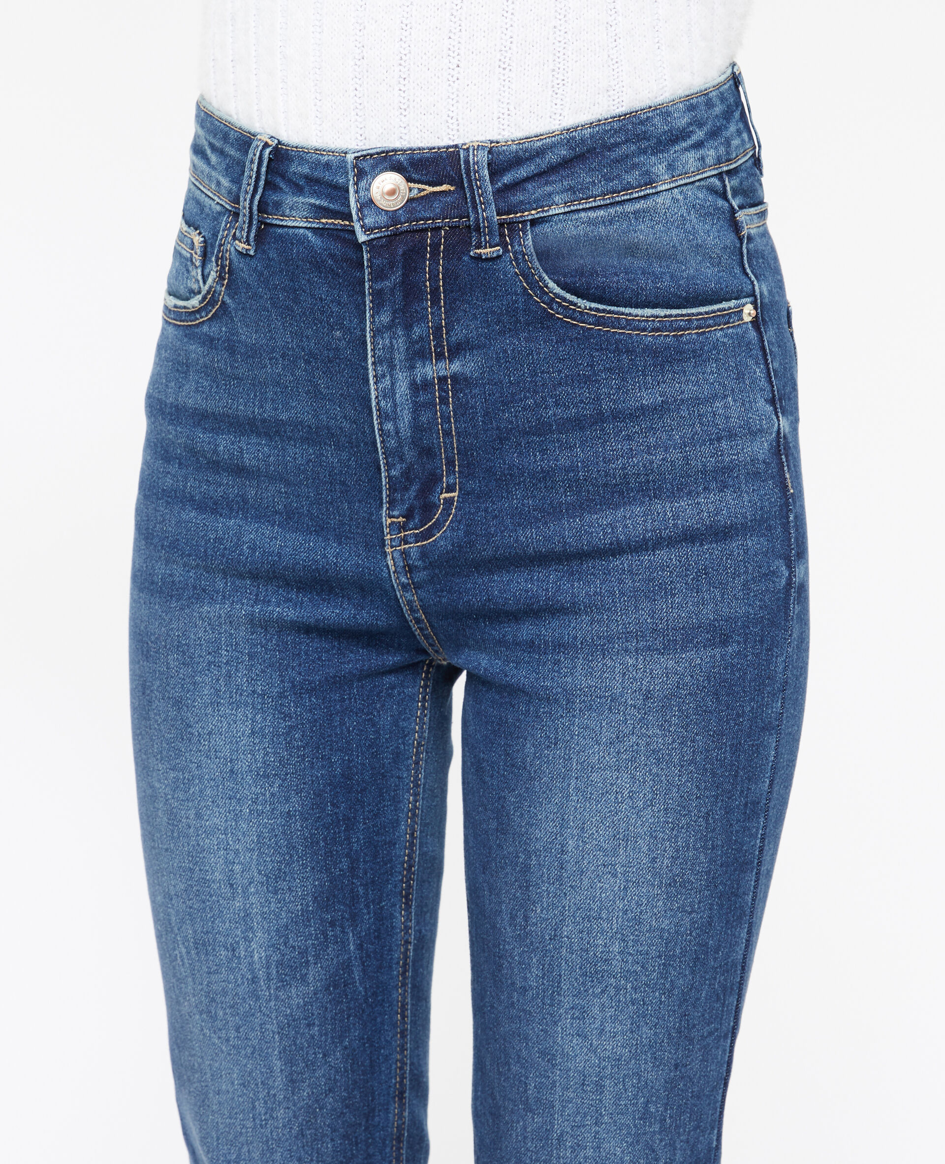 Jean skinny taille haute - Bleu marine