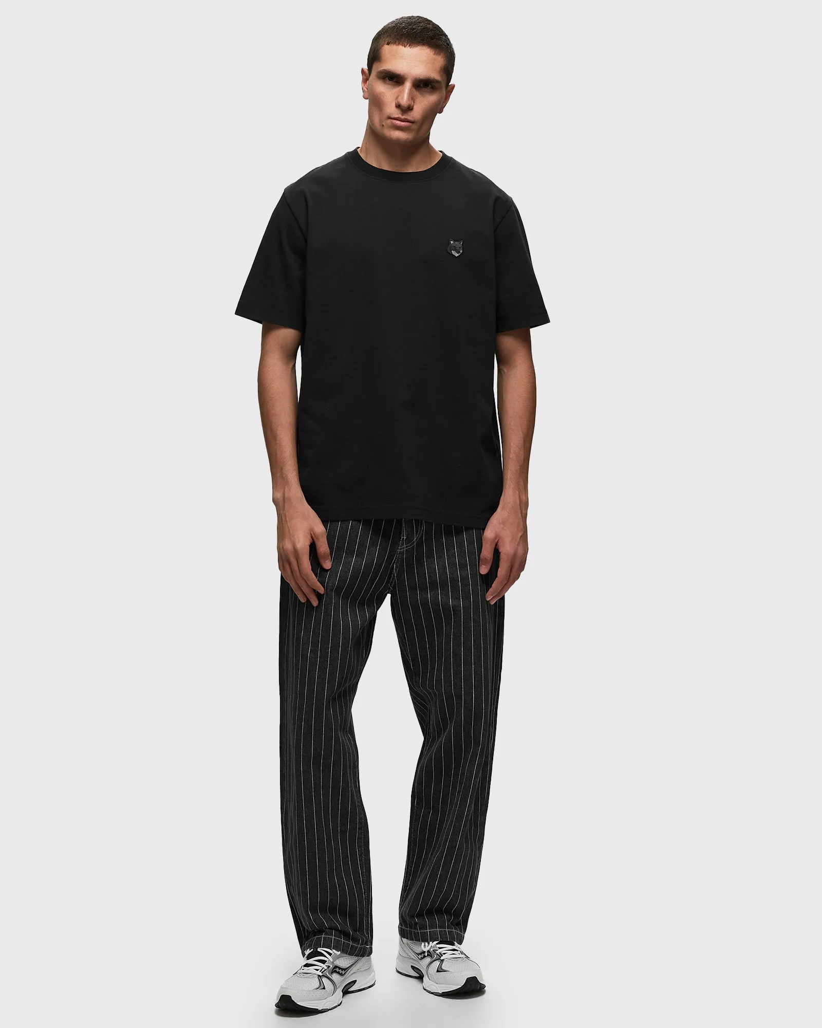 Maison Kitsune BOLD FOX HEAD PATCH COMFORT TEE SHIRT BLACK