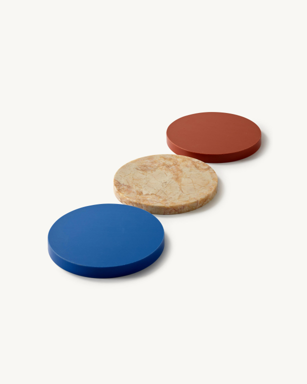 Valerie Objects Three Circles snijplank Yellow/White/Blue