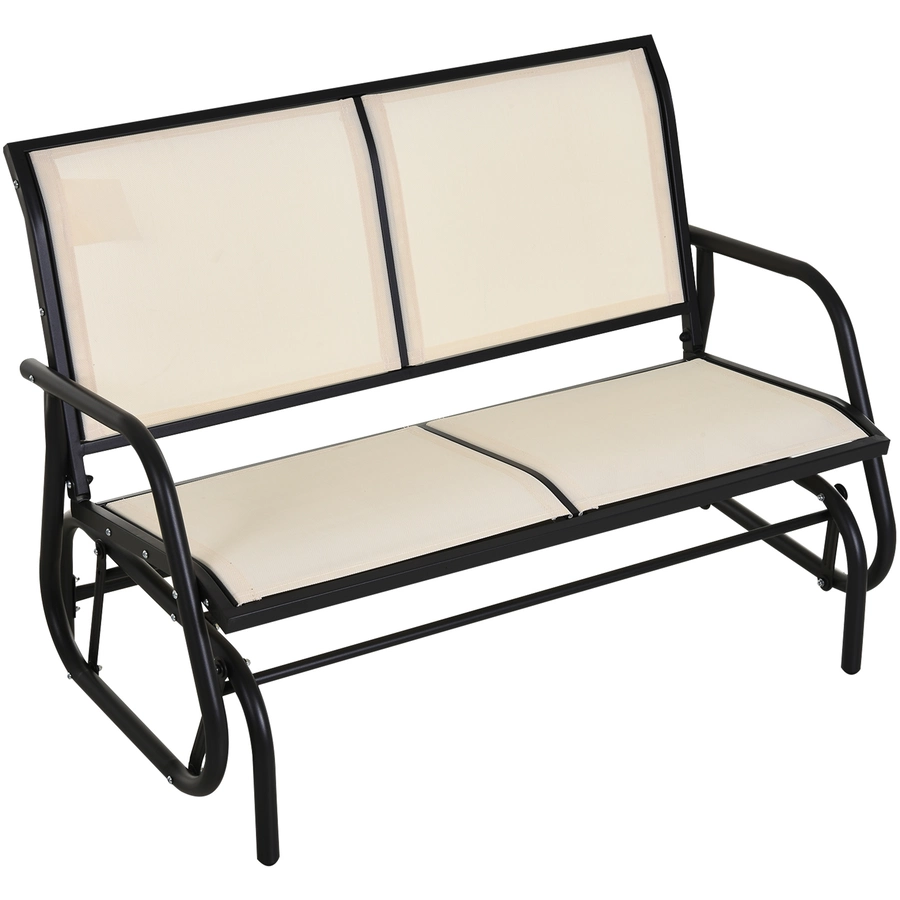 Outsunny Sitzbank mit Schaukelfunktion beige