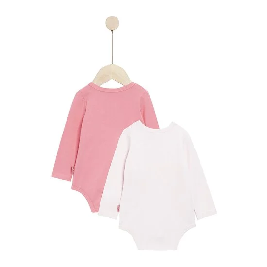 Lovely Capucine Lot de 2 bodies manches longues   Pink Aubepine        de               P'tit bisou