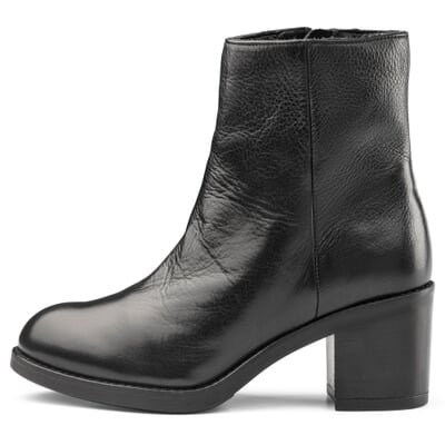 Damenstiefelette Rindleder, Schwarz