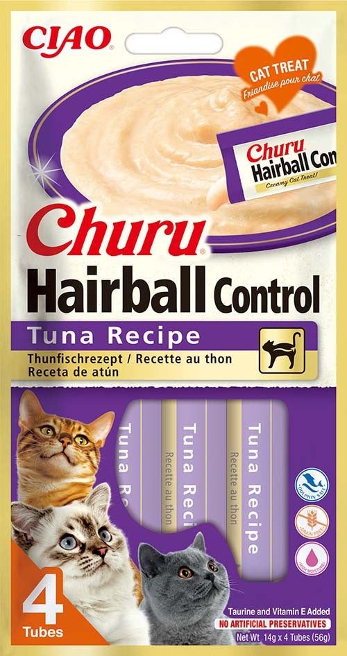 Inaba kattensnack Hairball Control tonijn 14 g 4 stuks
