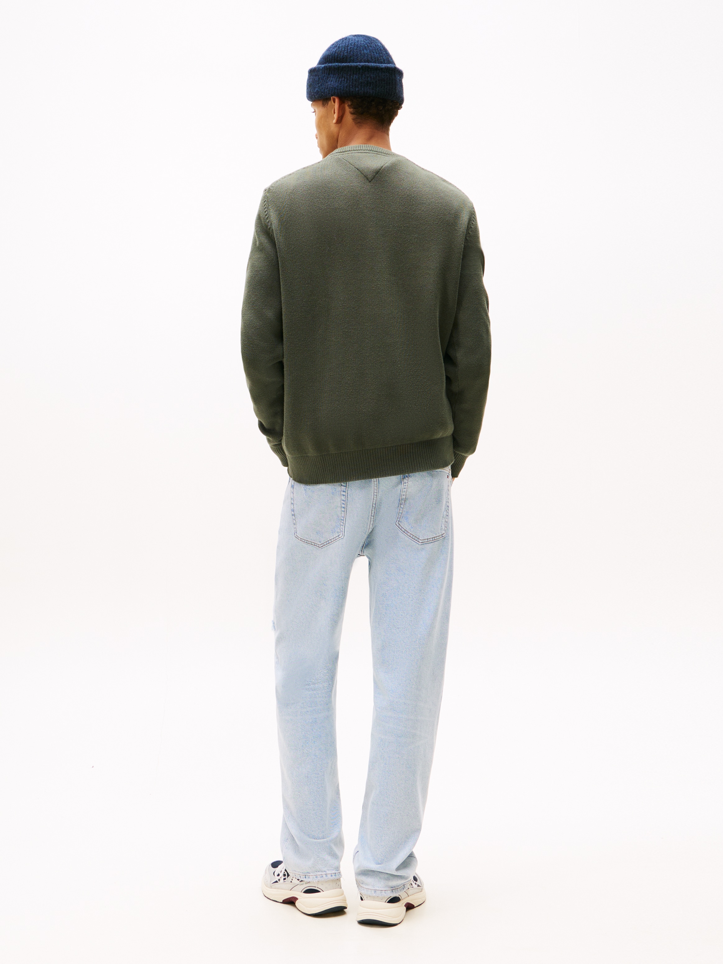 Tommy Jeans Rundhalspullover , Slim fit mit Rundhalsausschnitt
