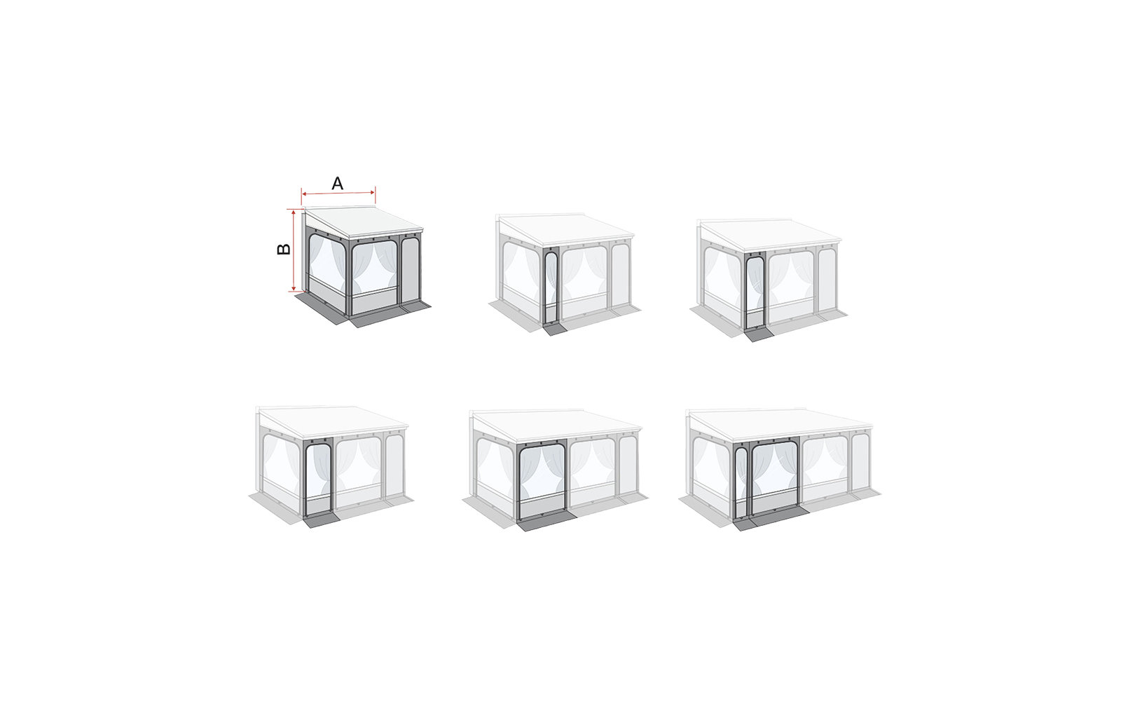 Fiamma Privacy Room / Caravanstore ZIP XL Frontpanel für Markisenvorzelte 20 cm