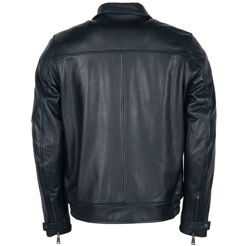 Helstons - Blouson Aeronef Cuir Rag Bleu