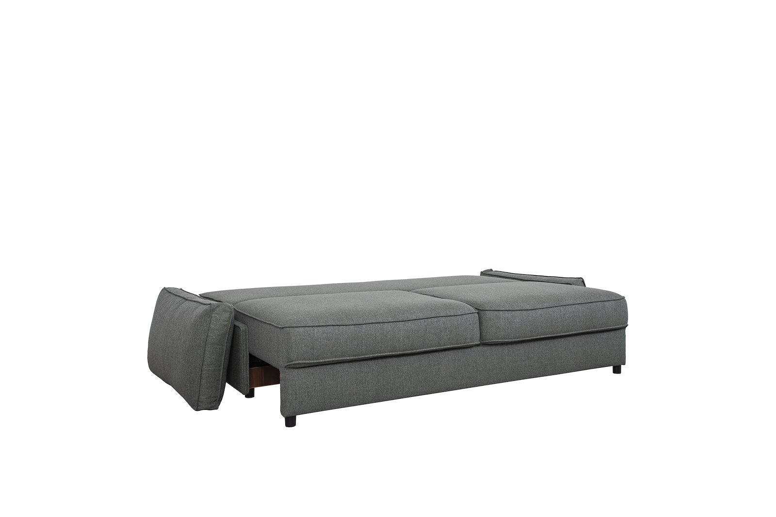 Alex sovesofa uten arm Tekstil Niva Green med ben i sort plast. Liggemål 150x200 cm