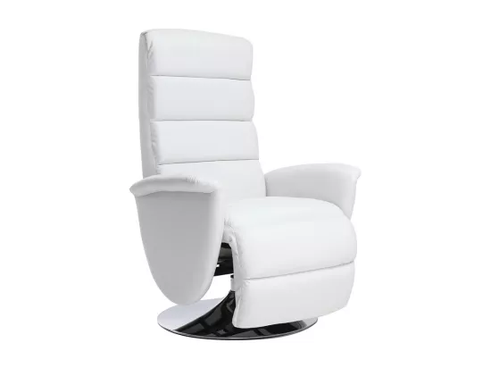 Fauteuil relax manuel blanc NELSON