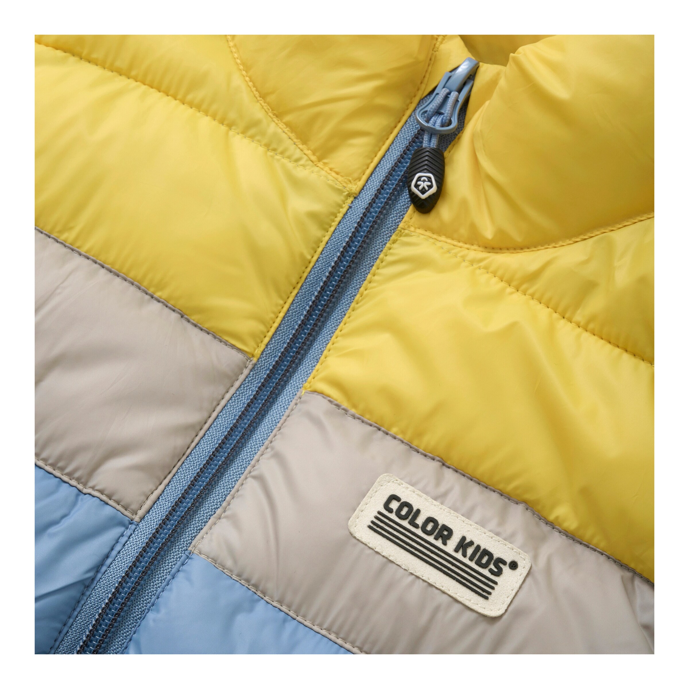Colorkids Steppweste Colorblock blau/gelb