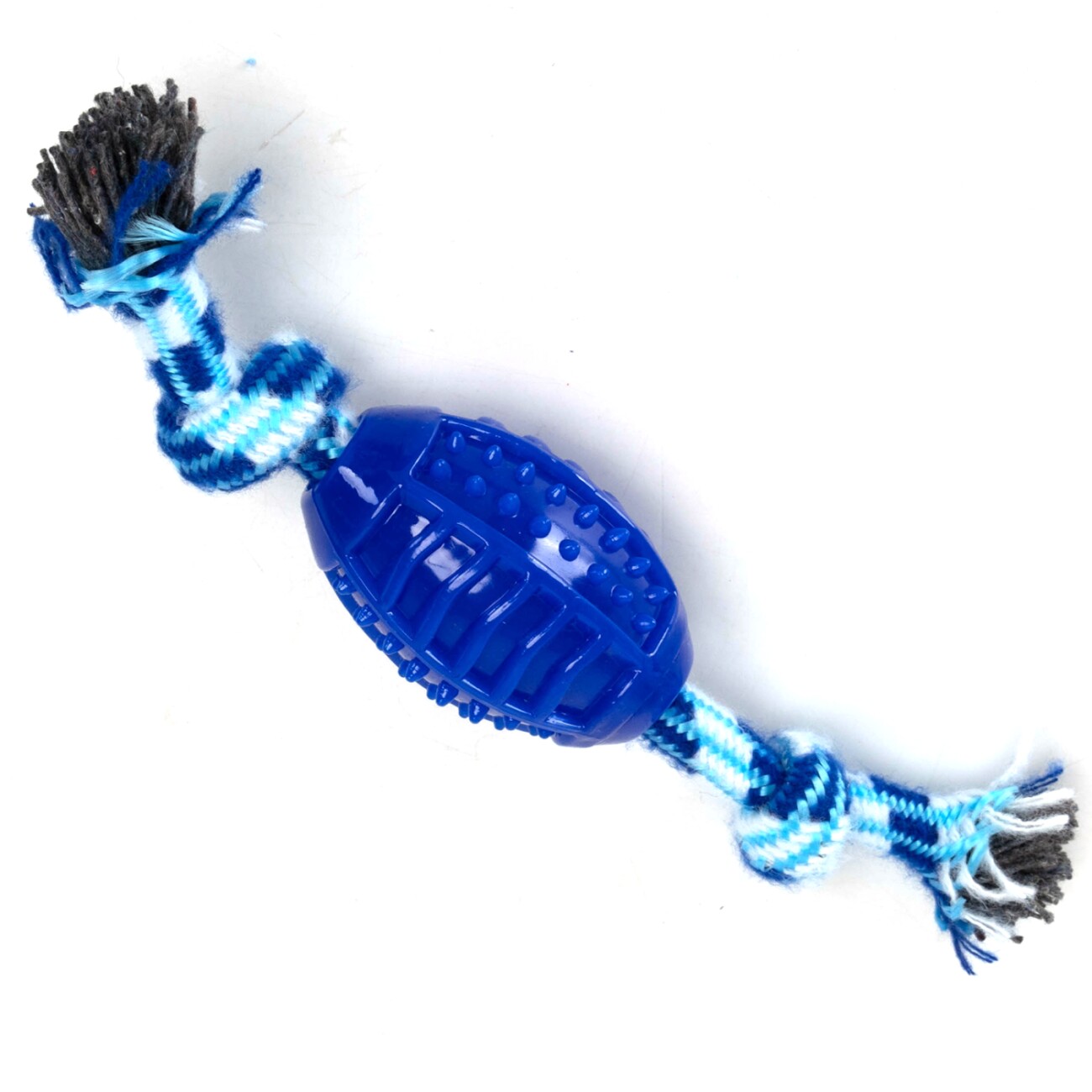 nobleza Hundespielzeug – Zerrseil mit Kauball, robust & zahnfreundlich, in 3 Farben blau