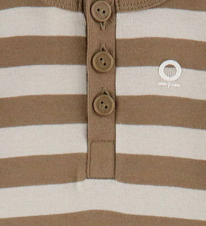 Katvig Strampler - Braun/Beige gestreift