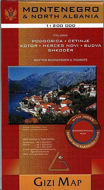 GIZI - MONTENEGRO ECHELLE 1 200 000 E GIZI