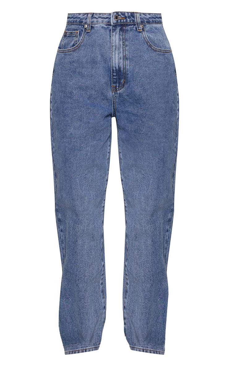 Mid Blue Wash Jean Boyfriend Taille Haute Tall