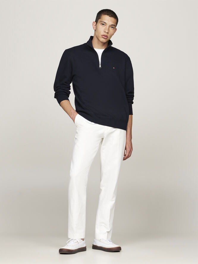Tommy Hilfiger ESSENTIAL FLEECE 1/4 ZIP Desert sky