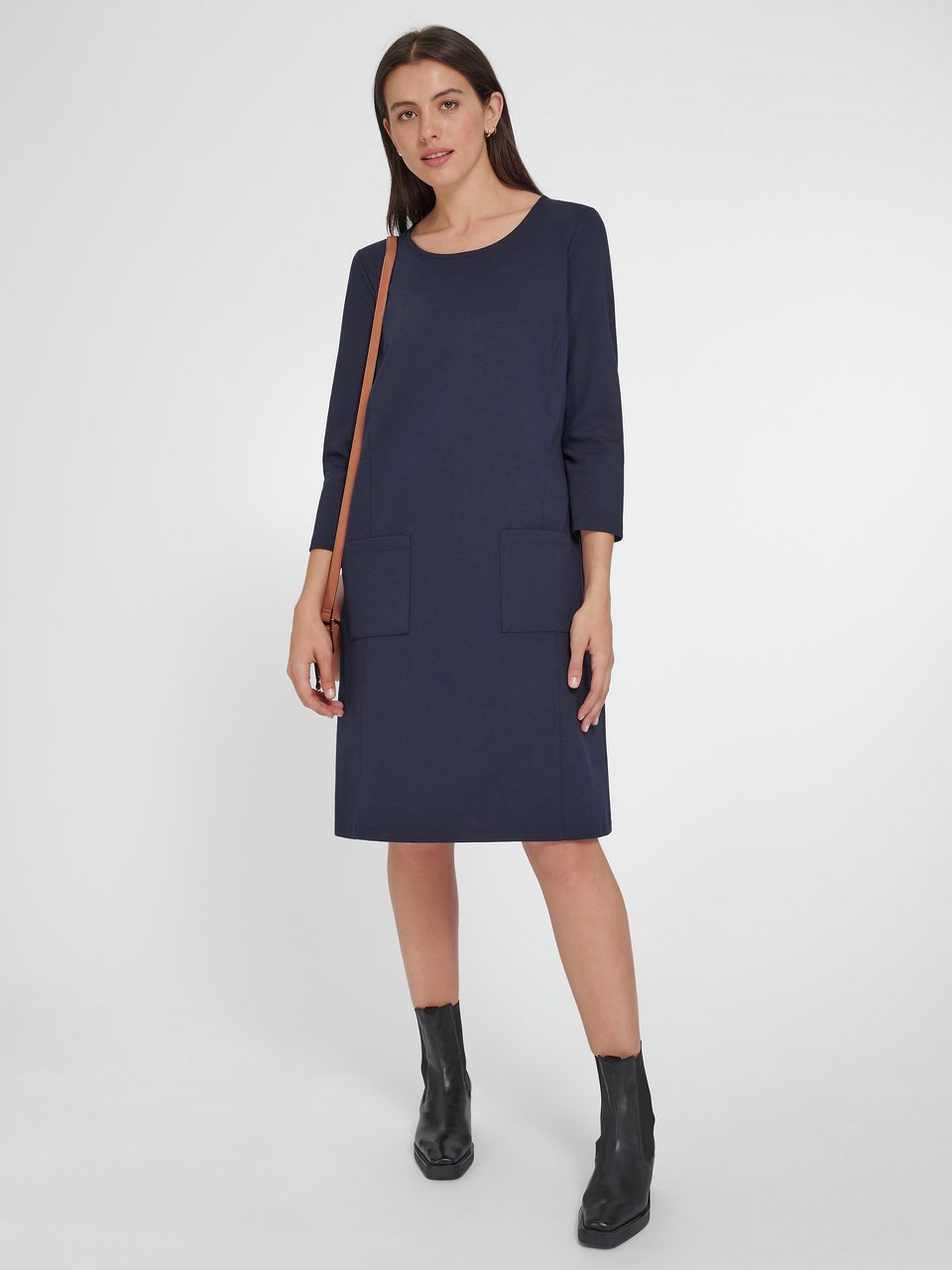 Jersey-Kleid mit 3/4-Arm