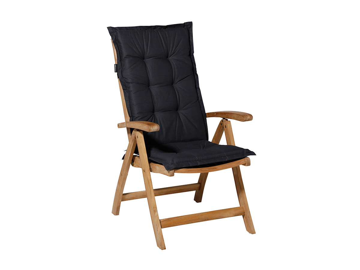 Madison Basic black hoge rug tuinkussen