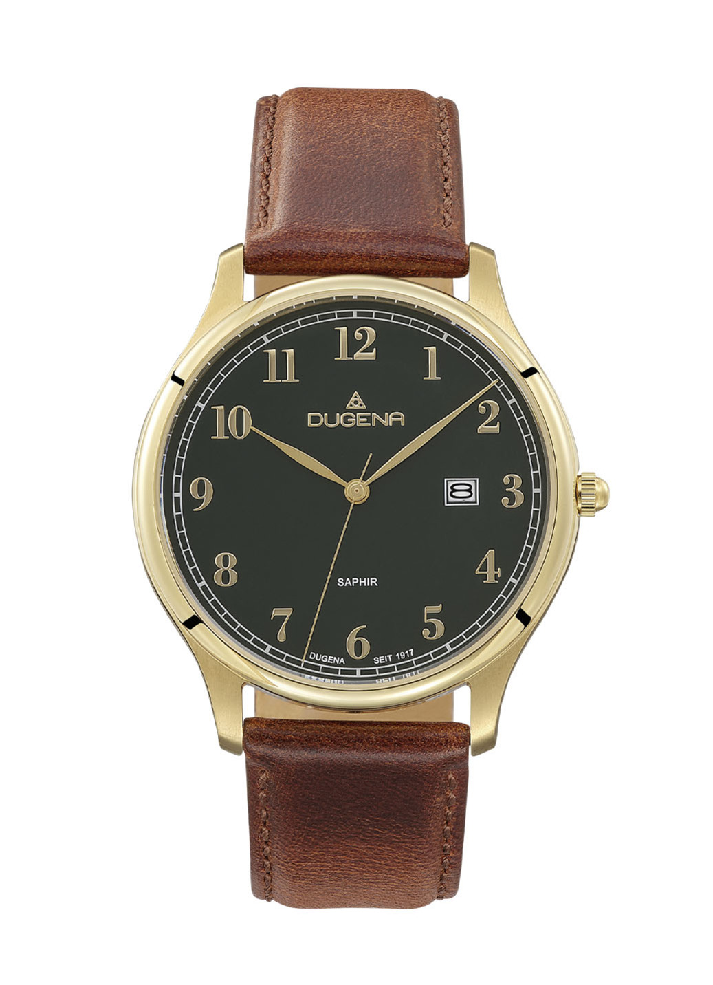 Dugena-Quartz-Herrenuhr mit Edelstahlgehäuse