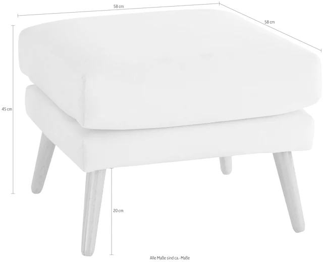 GOODproduct Hocker »Bille« mit Eiche-Beinen, Design by Morten Georgsen