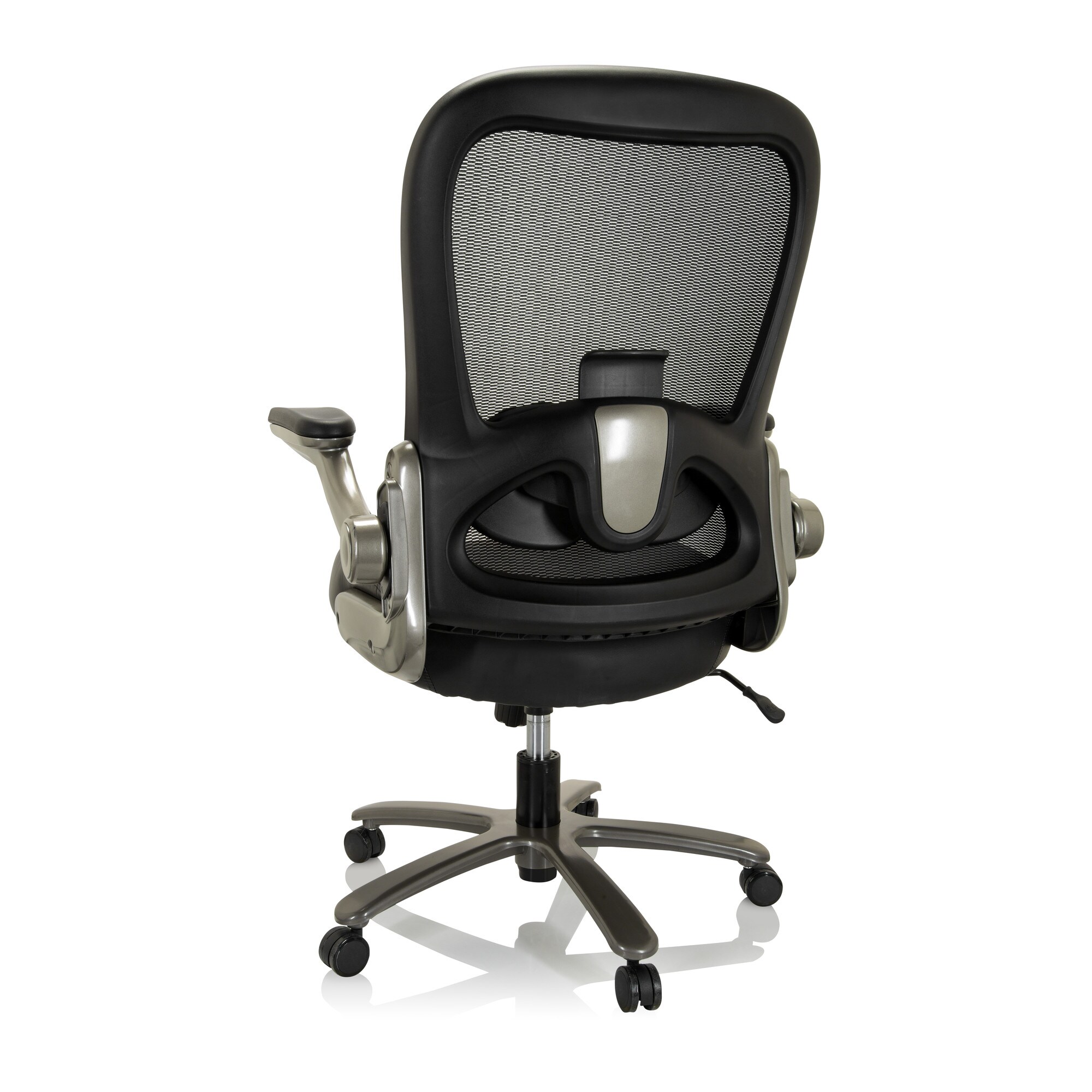 XXL Drehstuhl INSTRUCTOR XXL T I Netzstoff/Leder mit abklappbaren Armlehnen hjh OFFICE