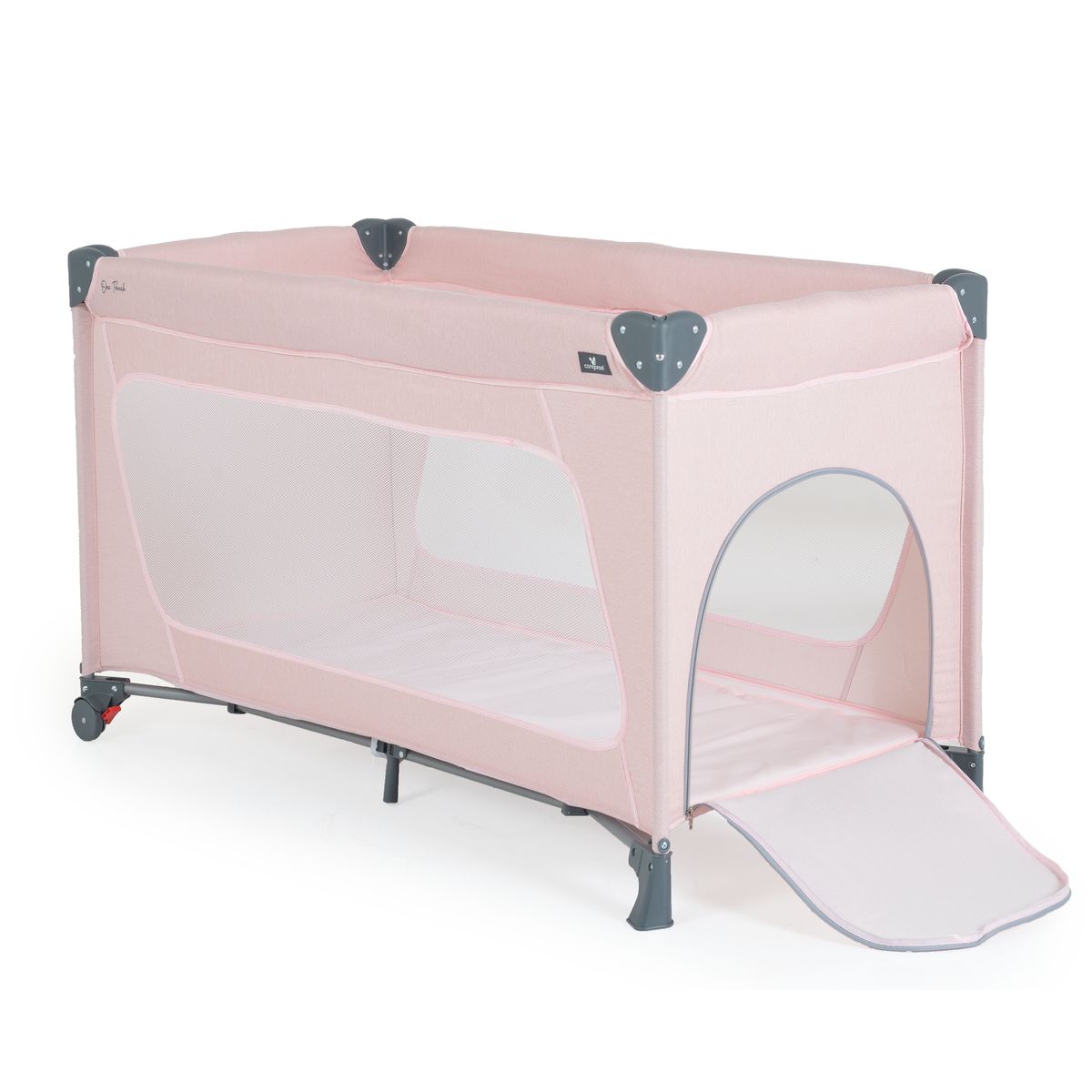 Cangaroo Reiselaufstall One Touch Räder Seiteneingang Matratze klappbar Tasche rosa