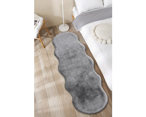 Imitatiebont Romance Shape grijs melange 55x160 cm