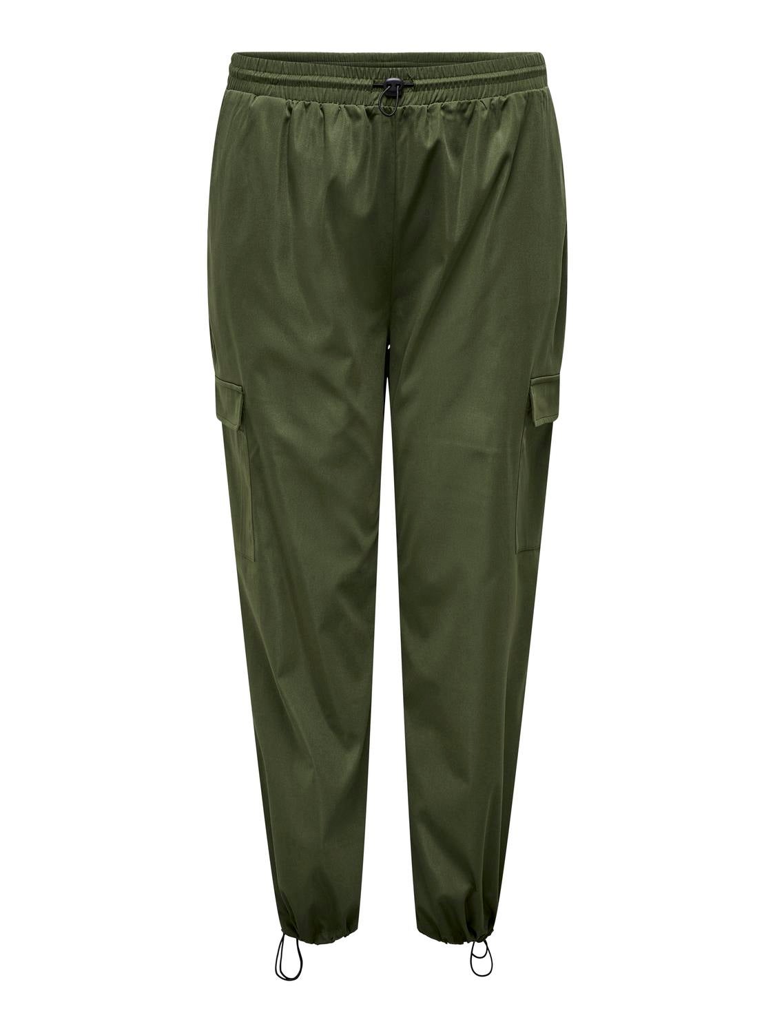 CARCASHI Mittlere Taille Normal geschnitten Cargo-Hose Rifle Green