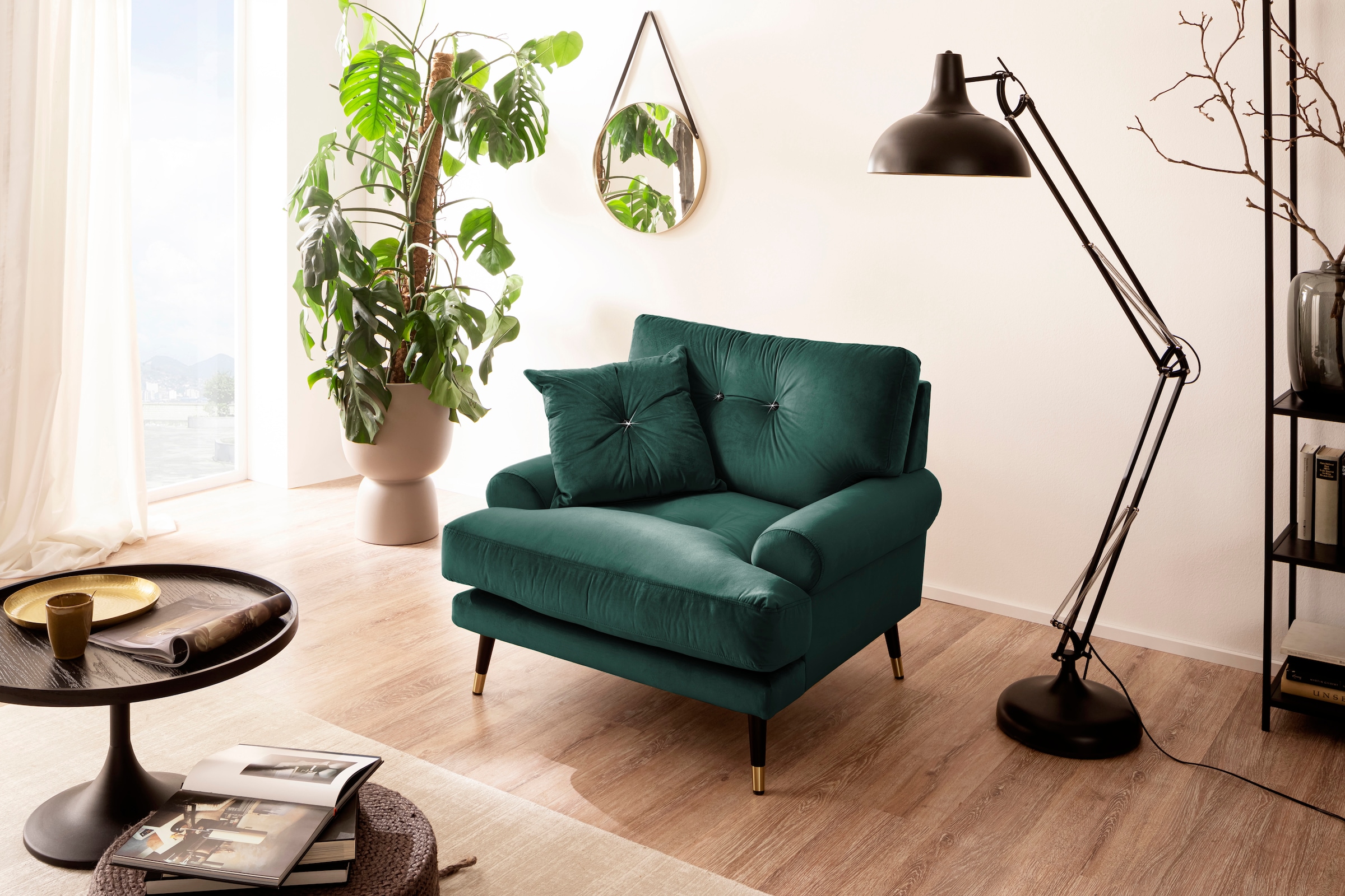 Trends by HG Loungesessel »Samir« mit Strasssteinen und goldfarben Applikationen